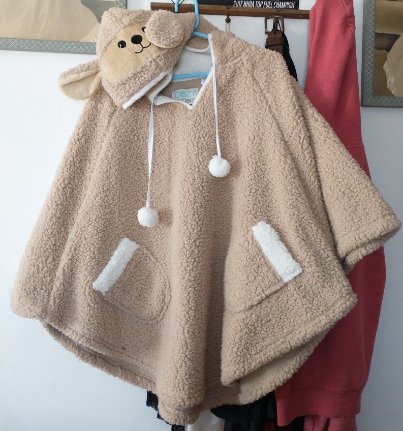 Cozy Critters Soft Lamb Hooded Poncho