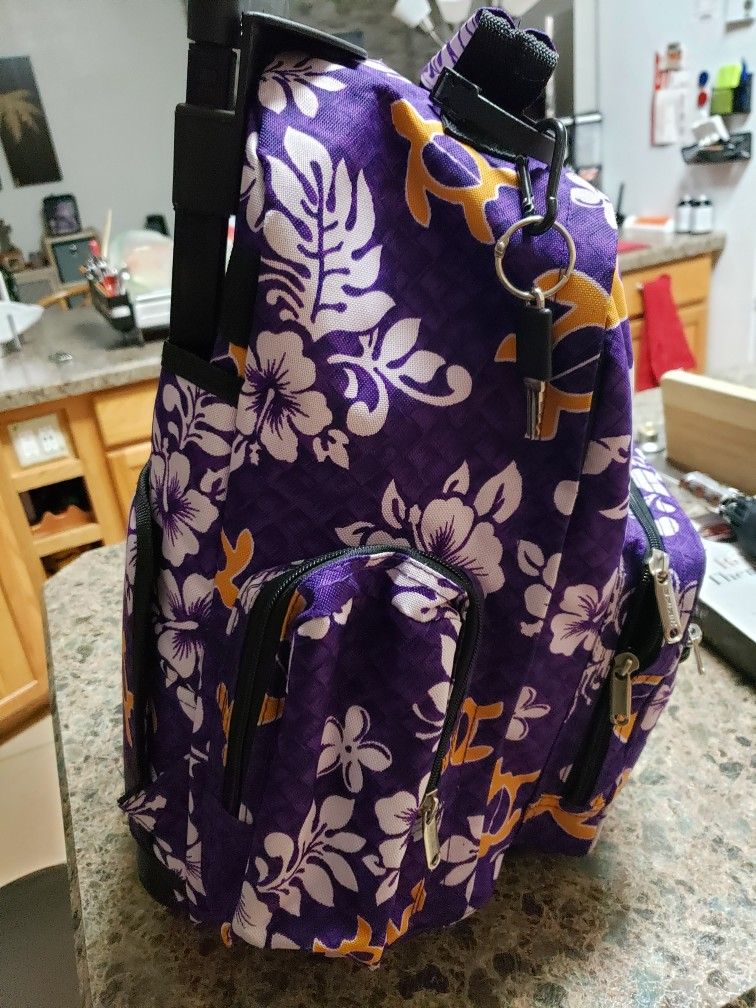 Hawaiian rolling backpack
