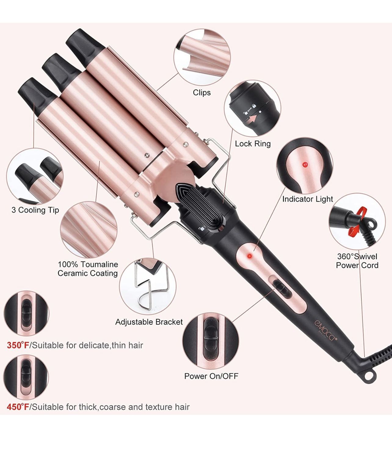 4 In 1 Curling iron set NEW