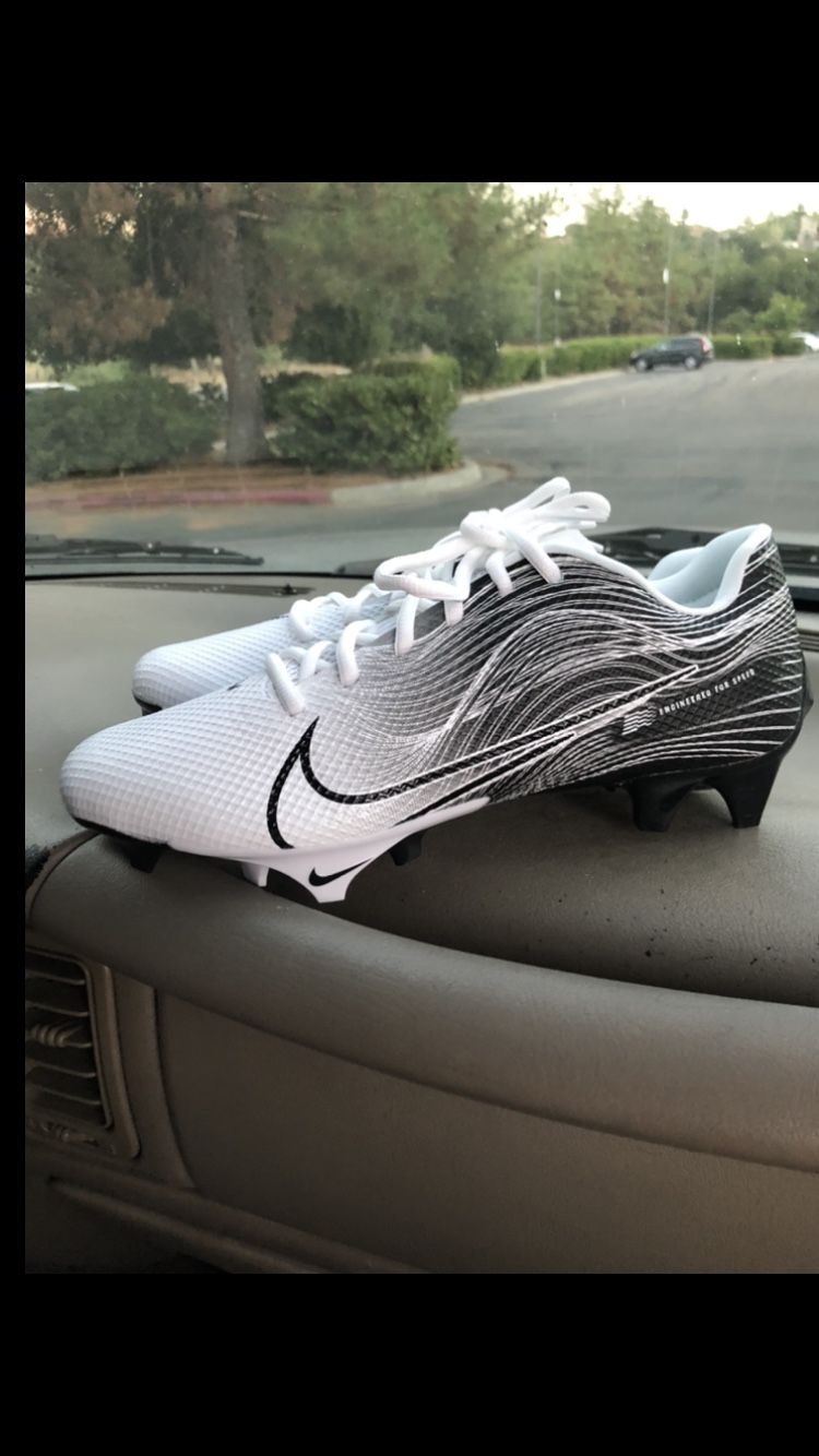 Mens Black White Nike Vapor Football Cleats Size 8