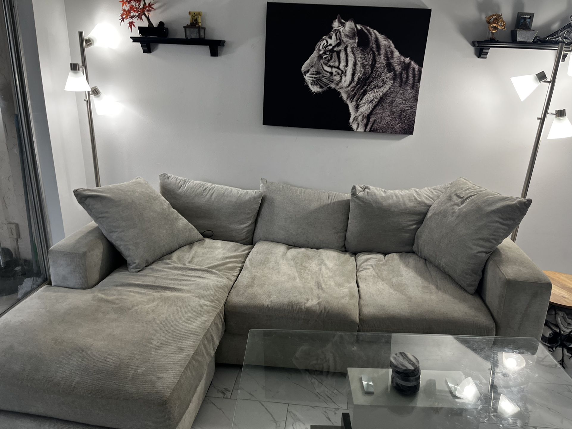 Grey L Shape Couch