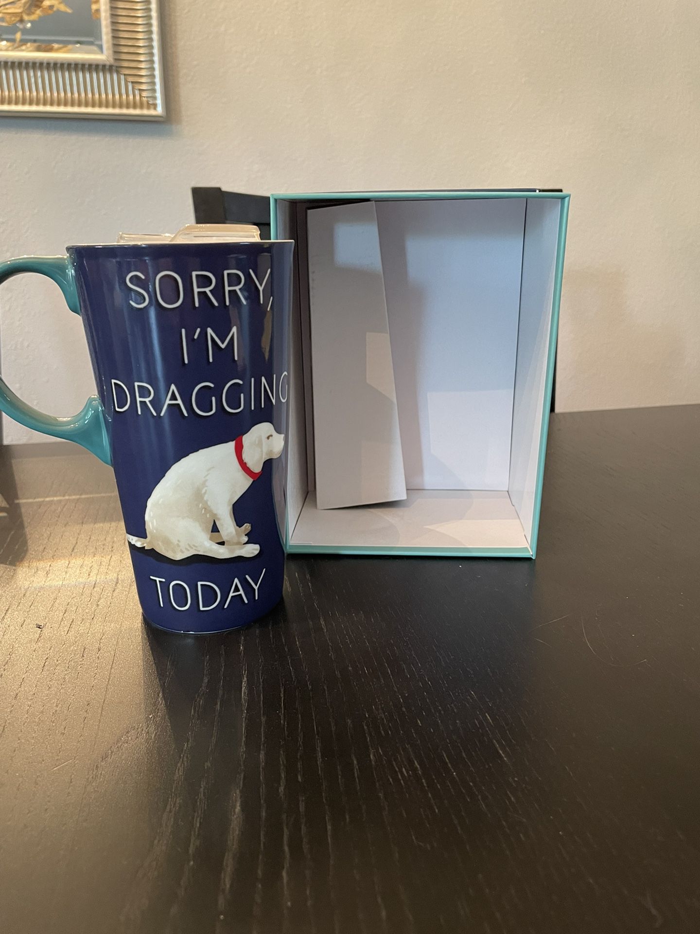 “Sorry I’m Dragging Today” 17 Oz Travel Mug And Gift Box