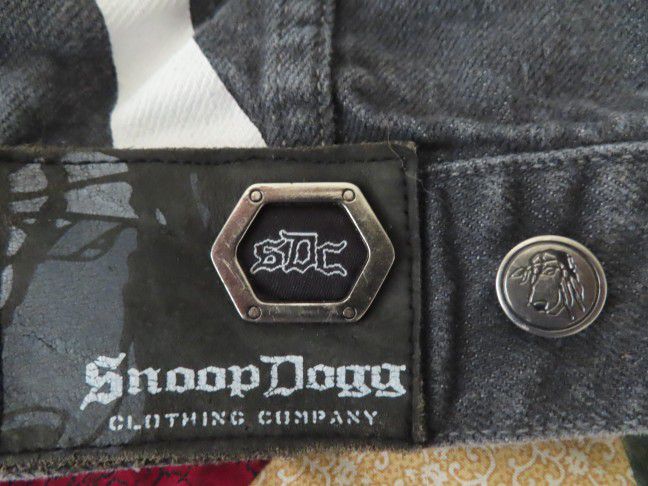 SNOOP DOGG Clothing Co Jacket Denim Jean 2XL Super Rare 90s Hip Hop SDC