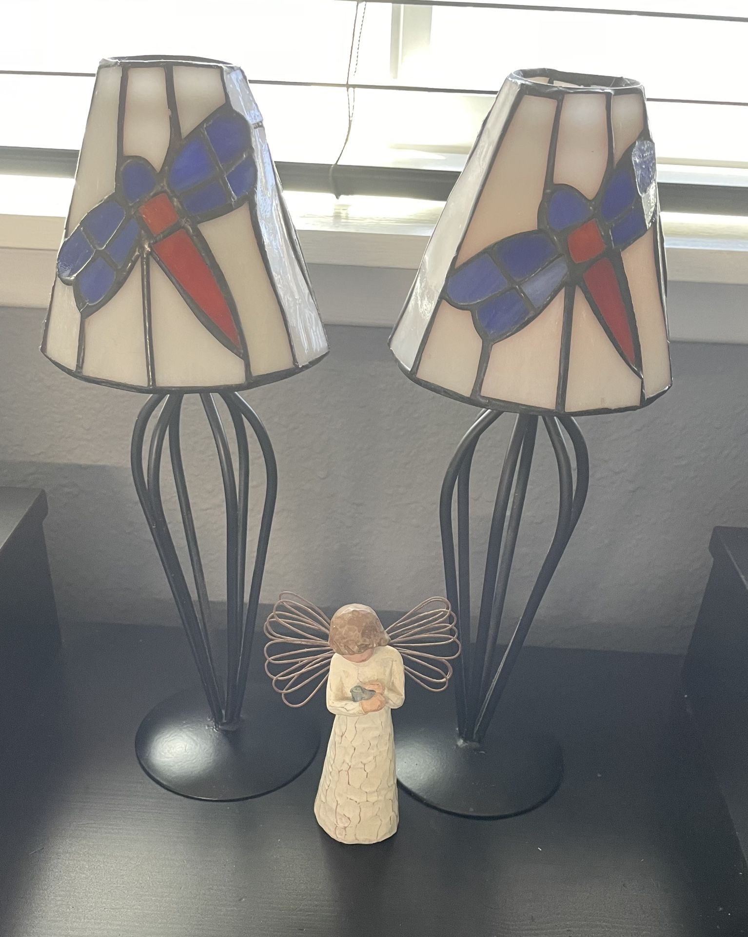 Stained Glass Fireflies Tea Lights