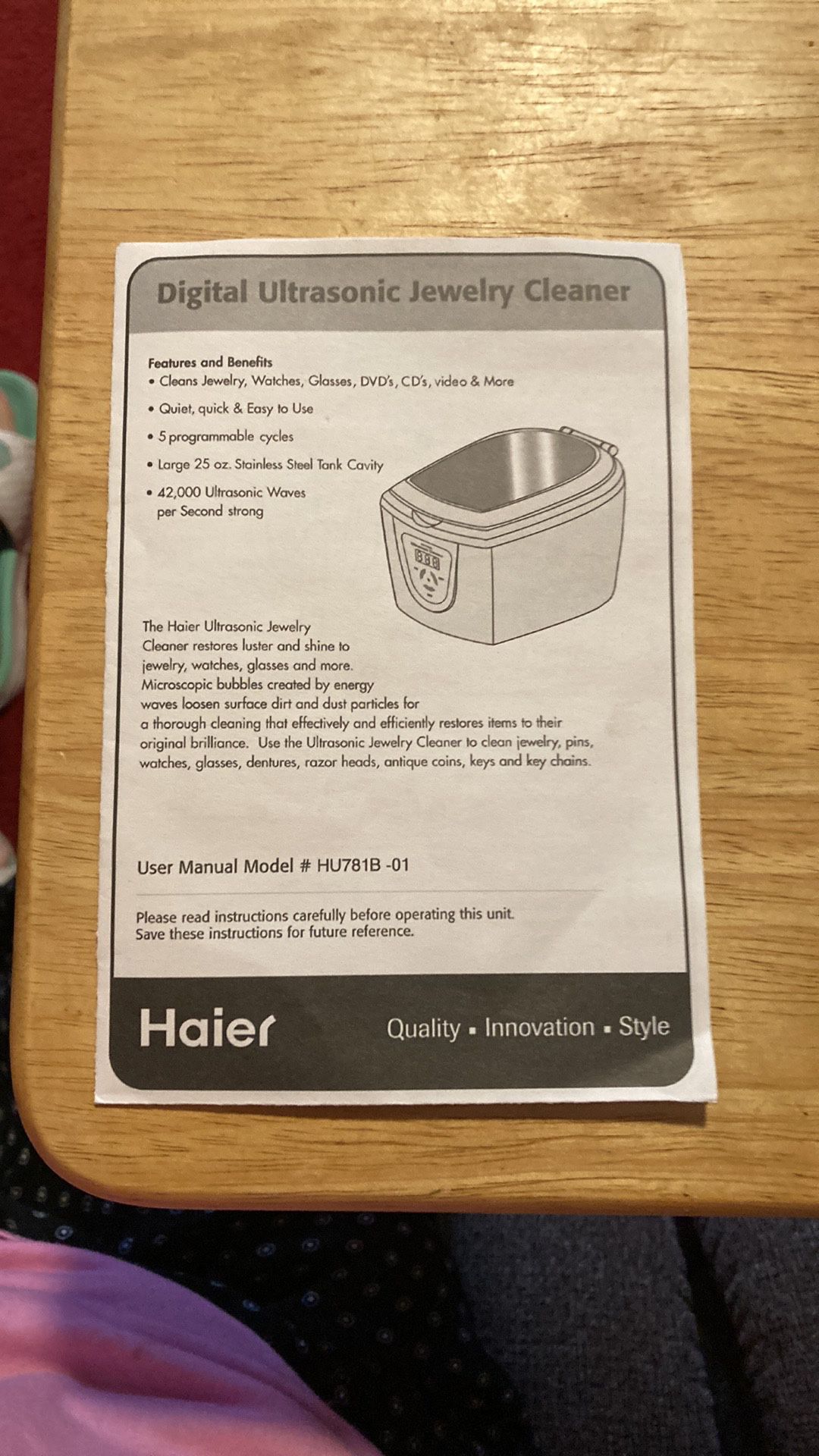 Haier Jewelry Cleaner