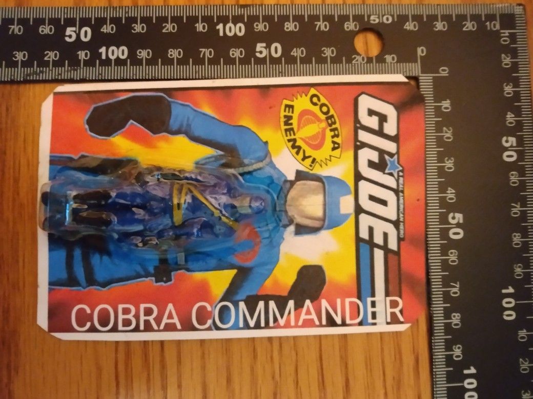 Cobra Commander Mini Figure On Card