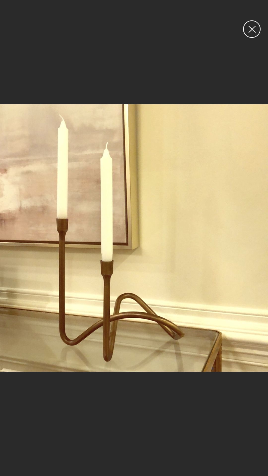 Williams Somoma brass candleholder
