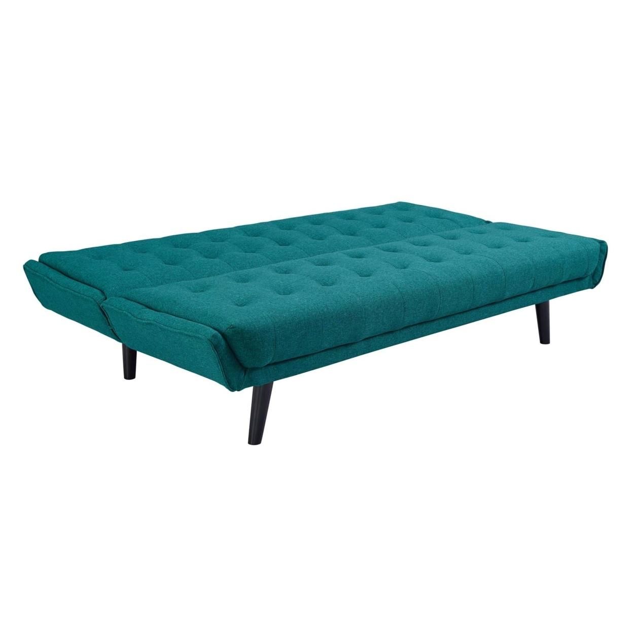 Glance Tufted Convertible Fabric Sofa Bed (3093-TEA)