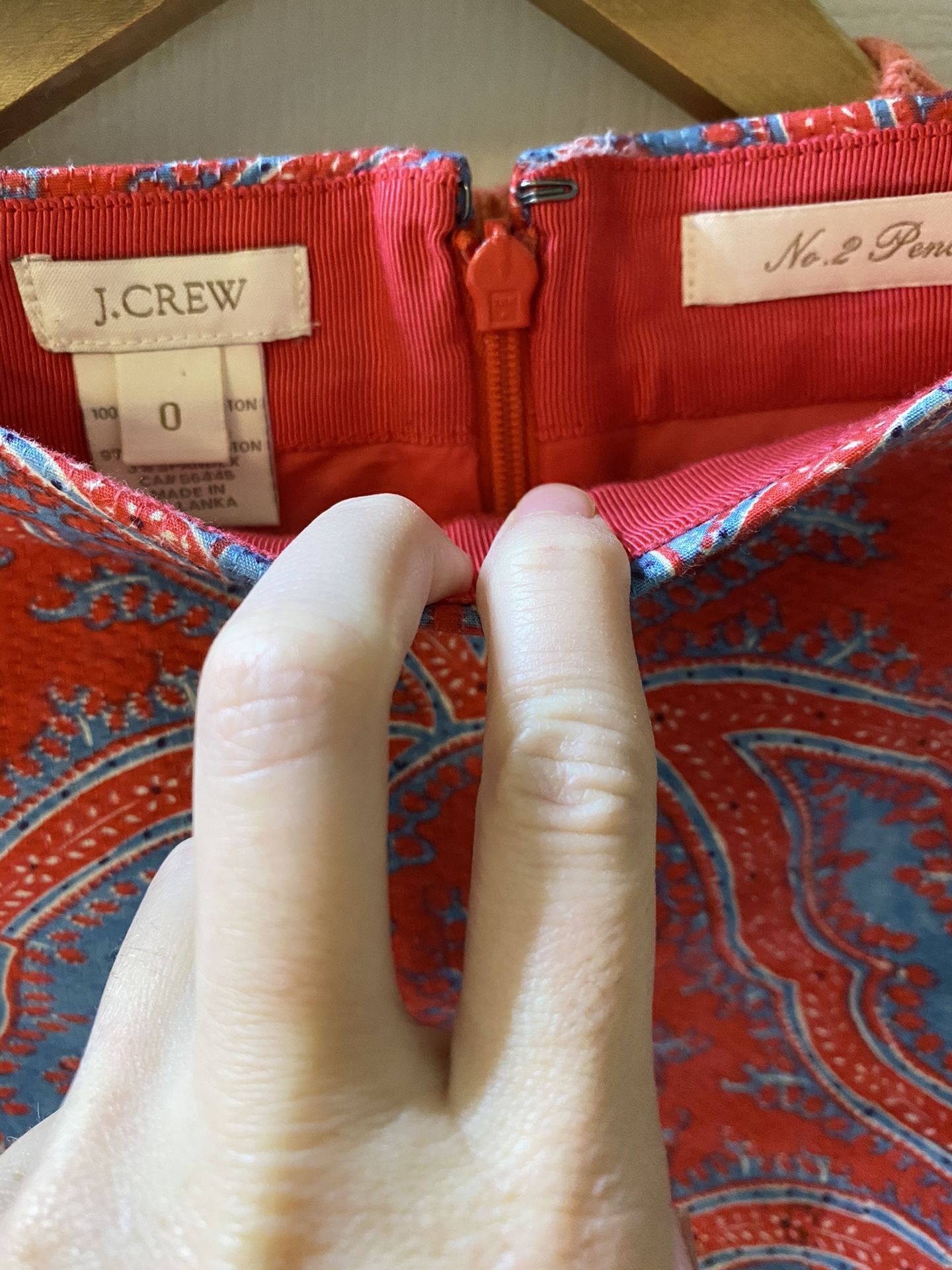 Jcrew paisley pencil skirt
