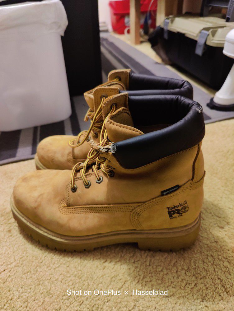 timberland pro steel toe Work Boots  Man Size 9  No insole