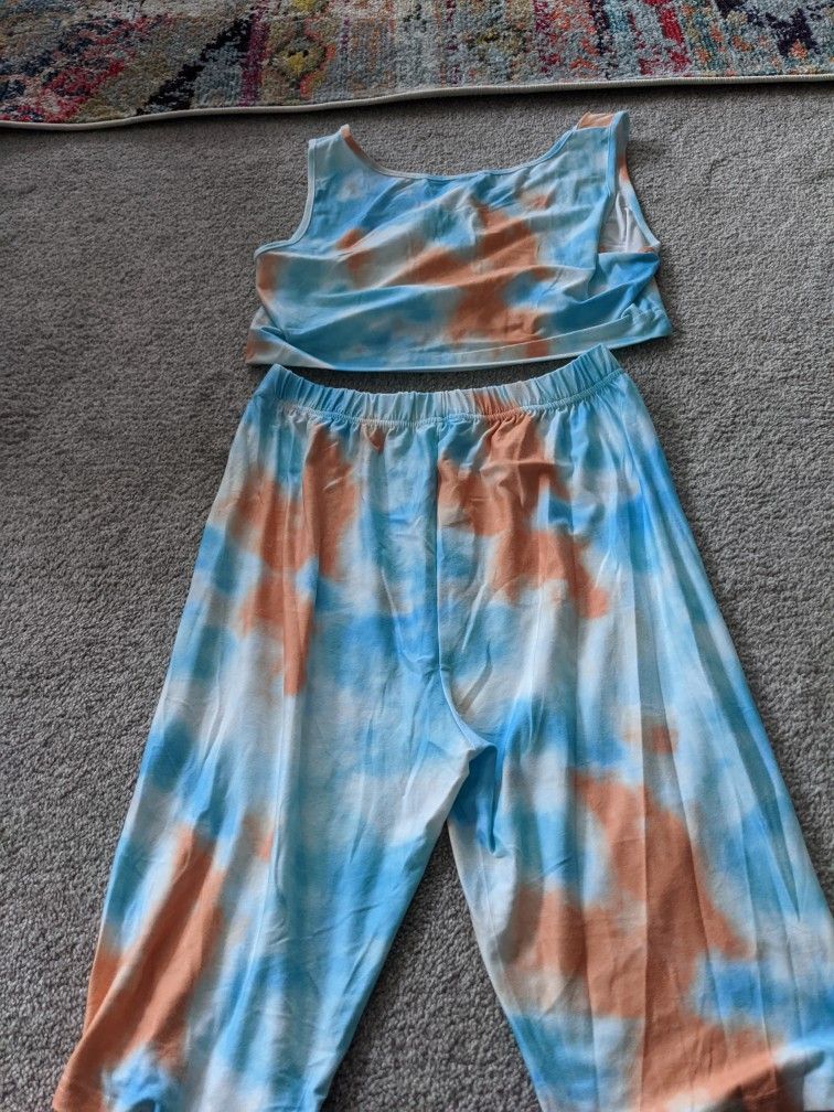 Tie Dye Matching Outfit In Size XL