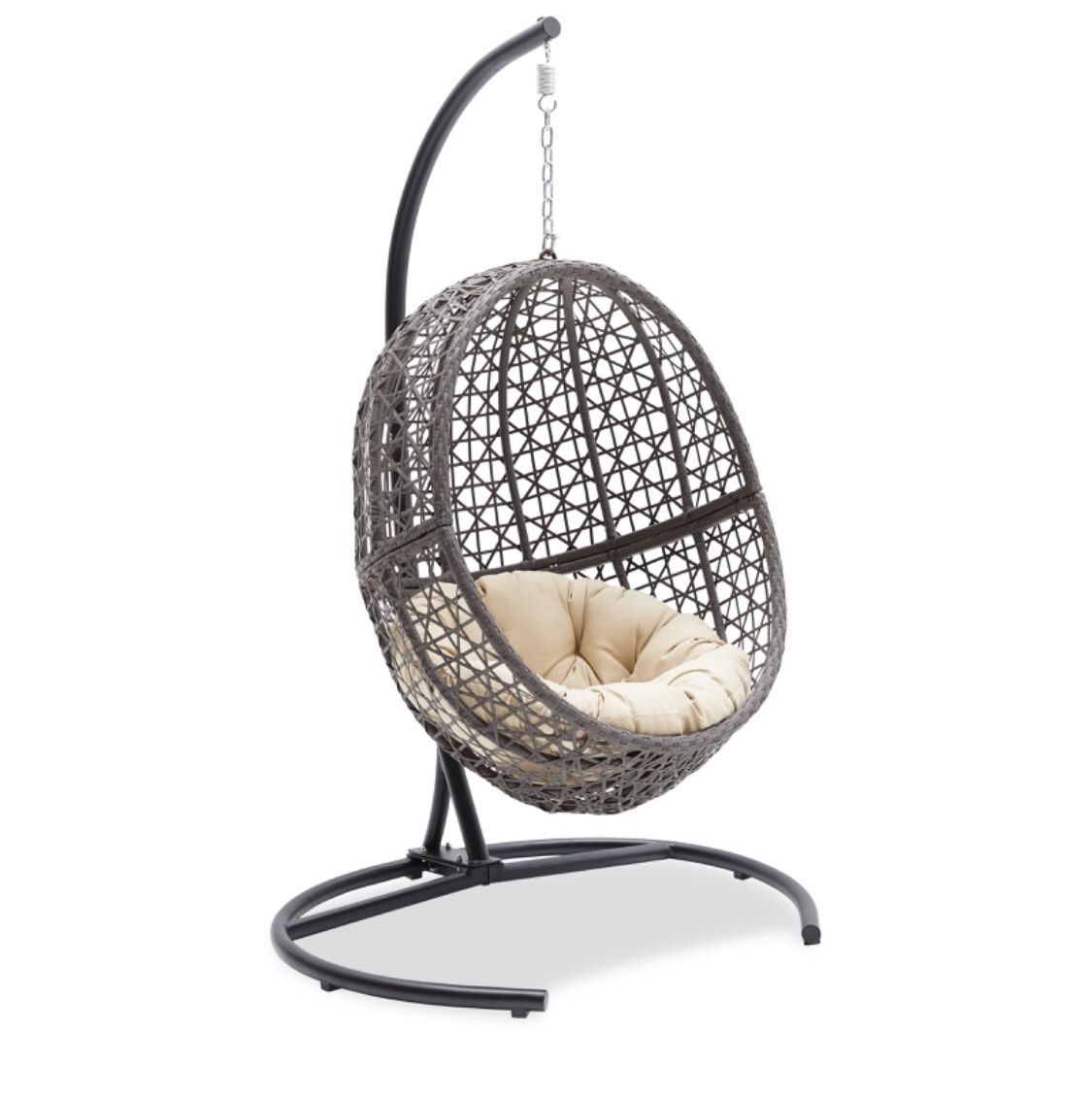 Hanging Egg Chair with Cushion and Stand