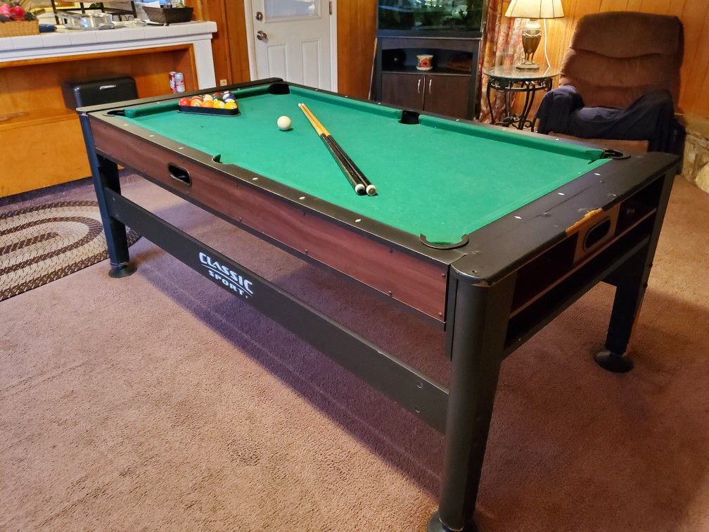 Pool Table/Air Hockey Classic Sports Table