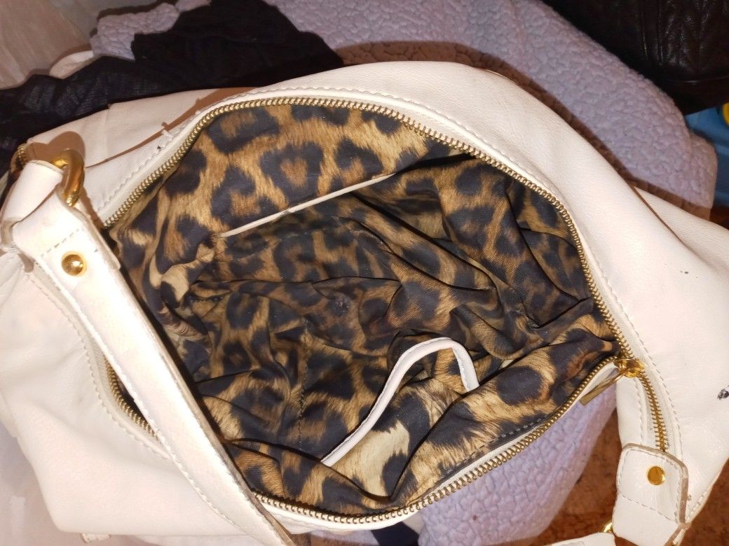 Jessica Simpson Purse White Leopard