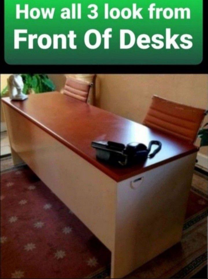 3 Desks + 1 Cubicle With Partitions + File Cabinets  (Executive Commercial Office  Reception Areas (Buy 1  or  ALL)