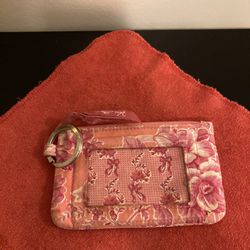 Small Vera Bradley Pouch With ID Display & Key Ring Thumbnail