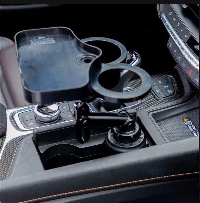 Multi Adjustable Cup Phone Holder for Car Mount Organizer Hold Most Small Water Bottles, Coffee, Drink, Snack, Fries