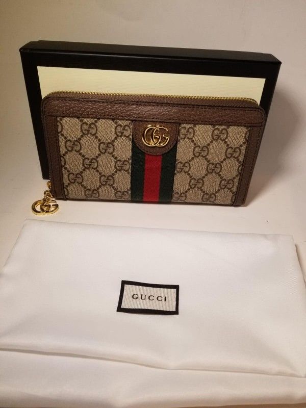 Gucci Ophidia Brown GG Supreme Wallet