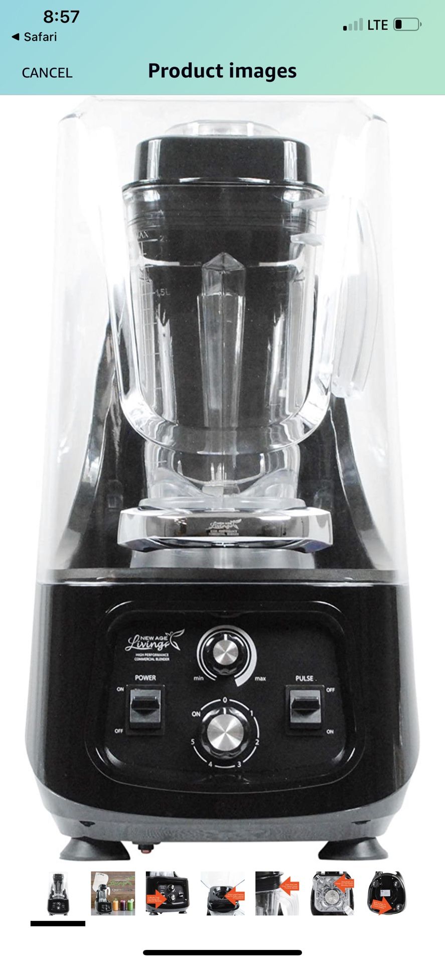 N ew Age Living Quiet Series 3.5HP Smoothie Blender – 68oz BPA-Free Unbreakable Tritan Jar – Perfectly Blends Frozen Fruits, Vegetables, & Ice – Make