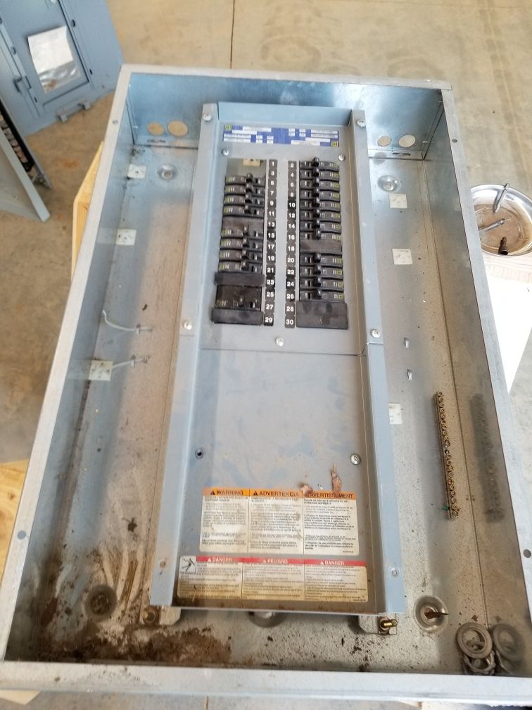 3 Phase Panel with Circuit Breakers, Small, Garage Shed Barn
