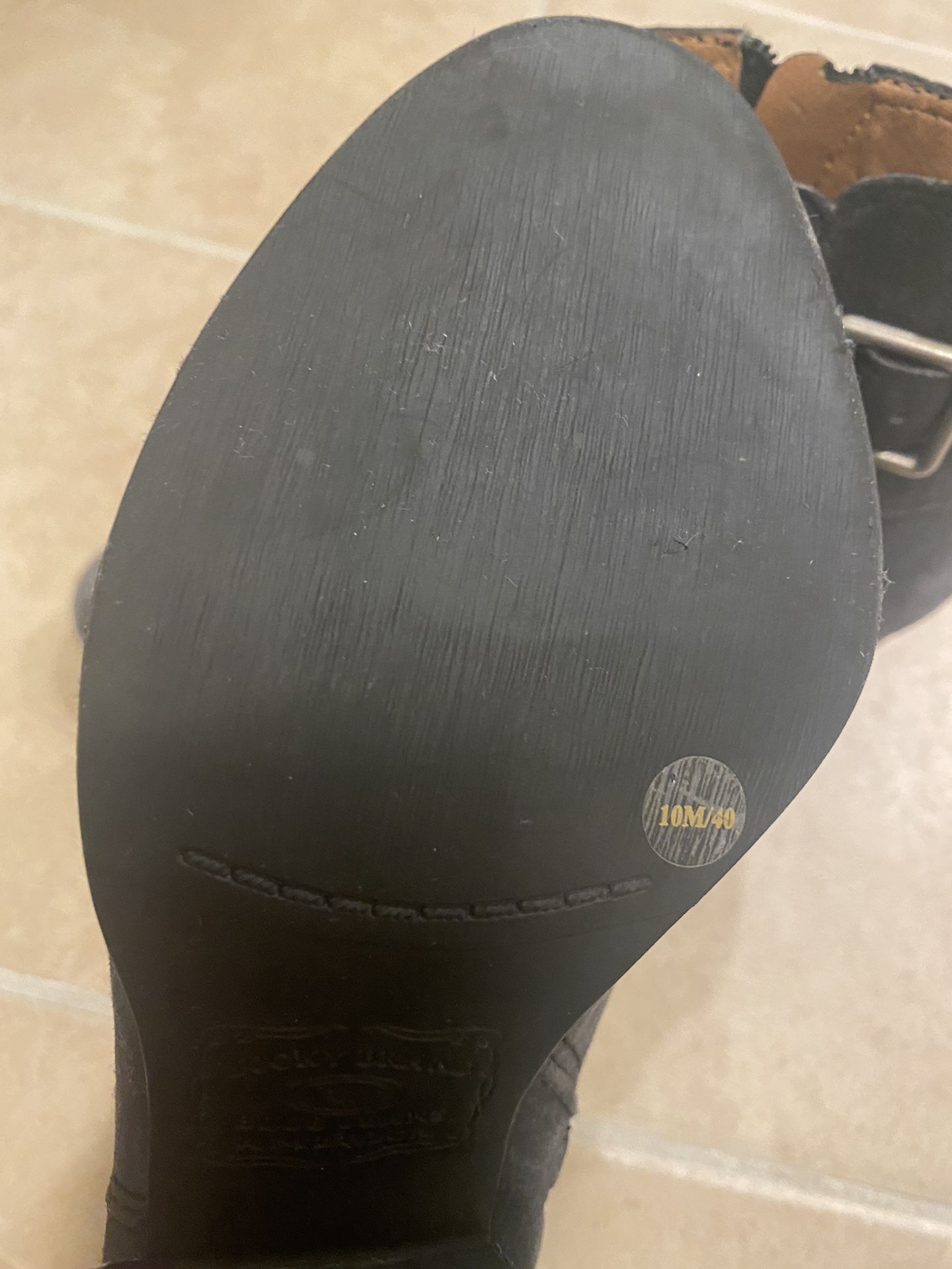 Lucky Brand Black Booties, Size 10