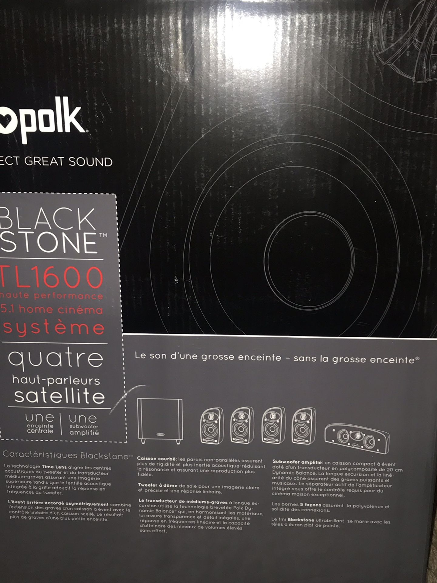 Polk Audio, Black Stone TL1600 (5.1 Home Cinema System)
