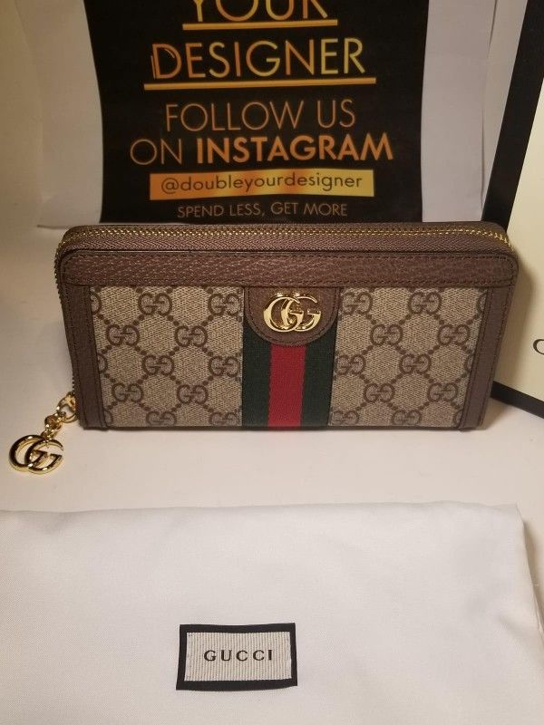 Gucci Ophidia Brown GG Supreme Wallet