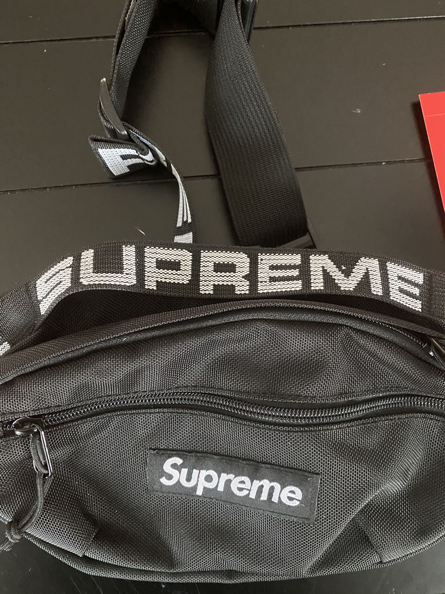 Black Supreme Waist Bag (SS18)