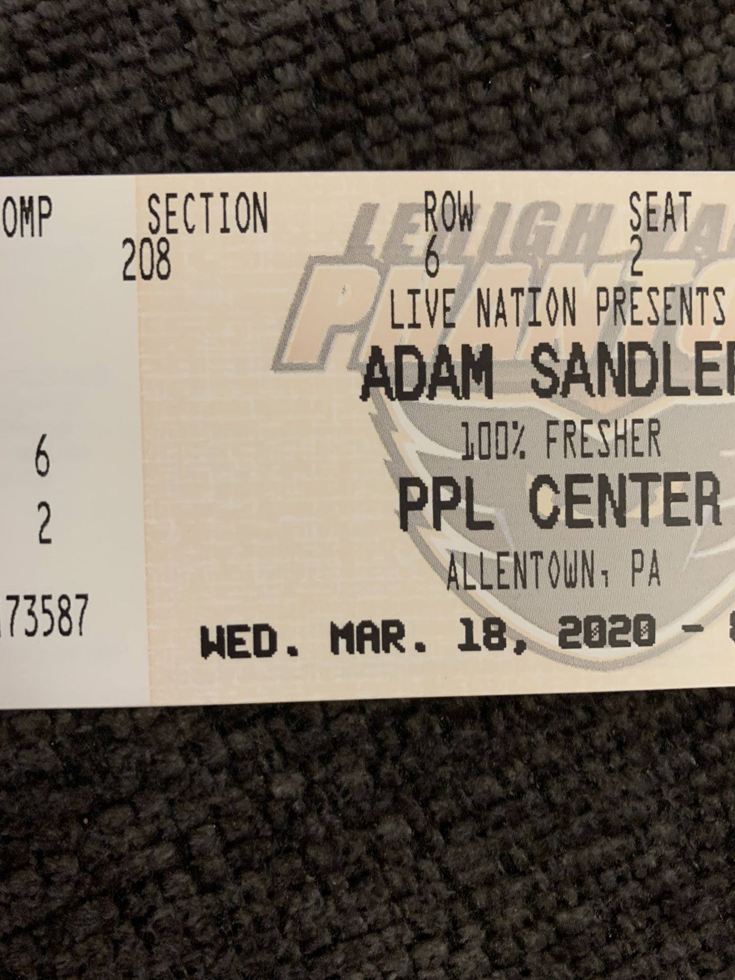 2x ADAM SANDLER Tickets IN ALLENTOWN PA