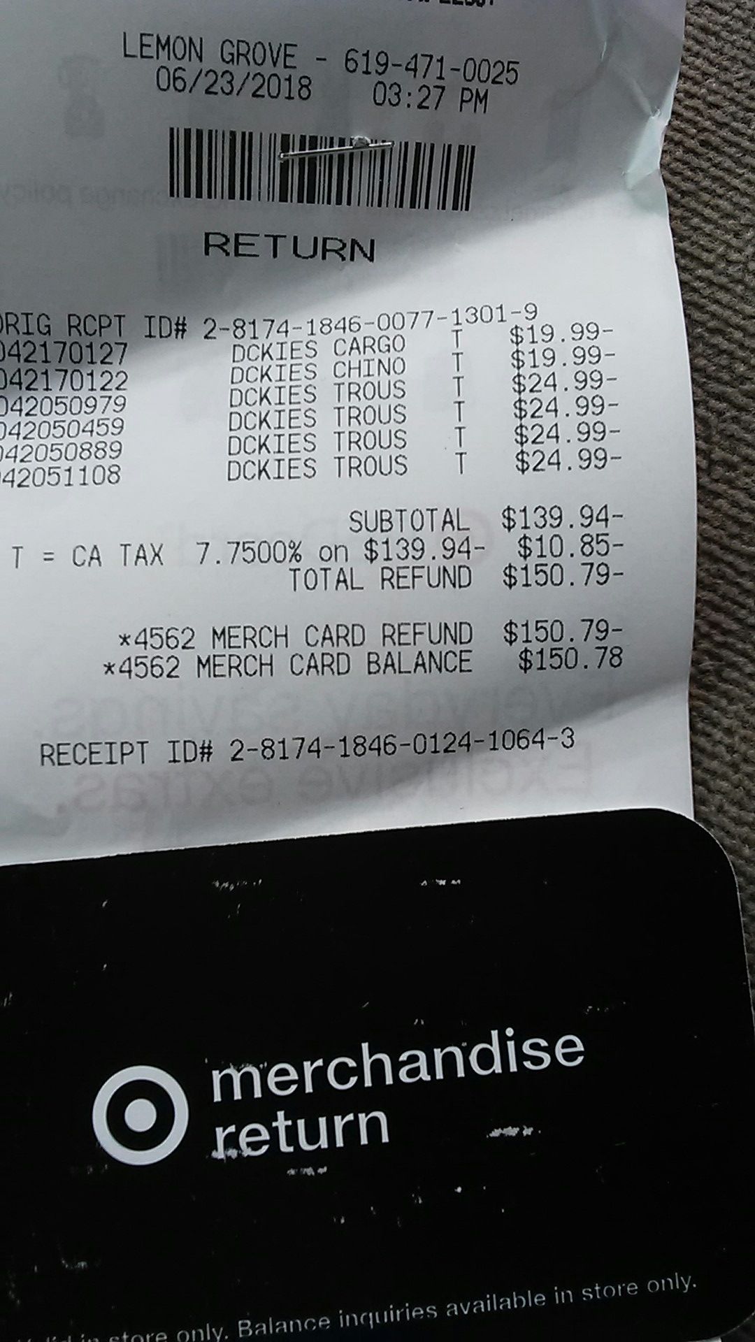 Target card for Sale in El Cajon, CA - OfferUp