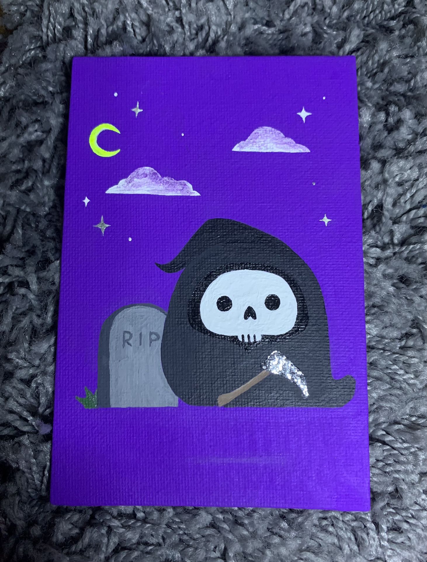 Grim Reaper Squishmallow Painting