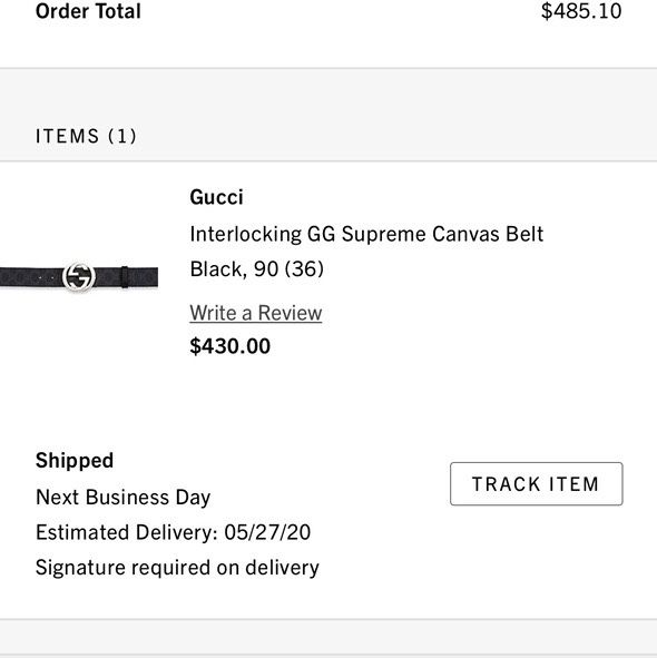 Gucci Supreme Canvas Belt