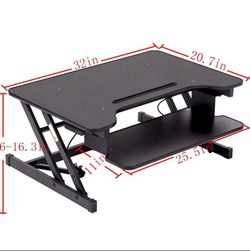 Stand Up / Sit Desk Table  - BestOffice 32" Platform Height Adjustable Standing Desk Riser  Thumbnail