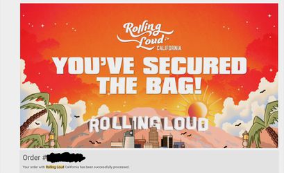 Rolling Loud California GA 3-day Tier 2 (2 for 275 each) Thumbnail
