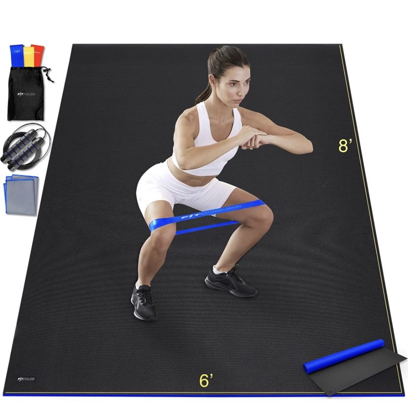 Large Exercise Mat Extra Large Yoga Mat Exercise Mats for Home Gym Equipment Large Workout Mat Extra Wide