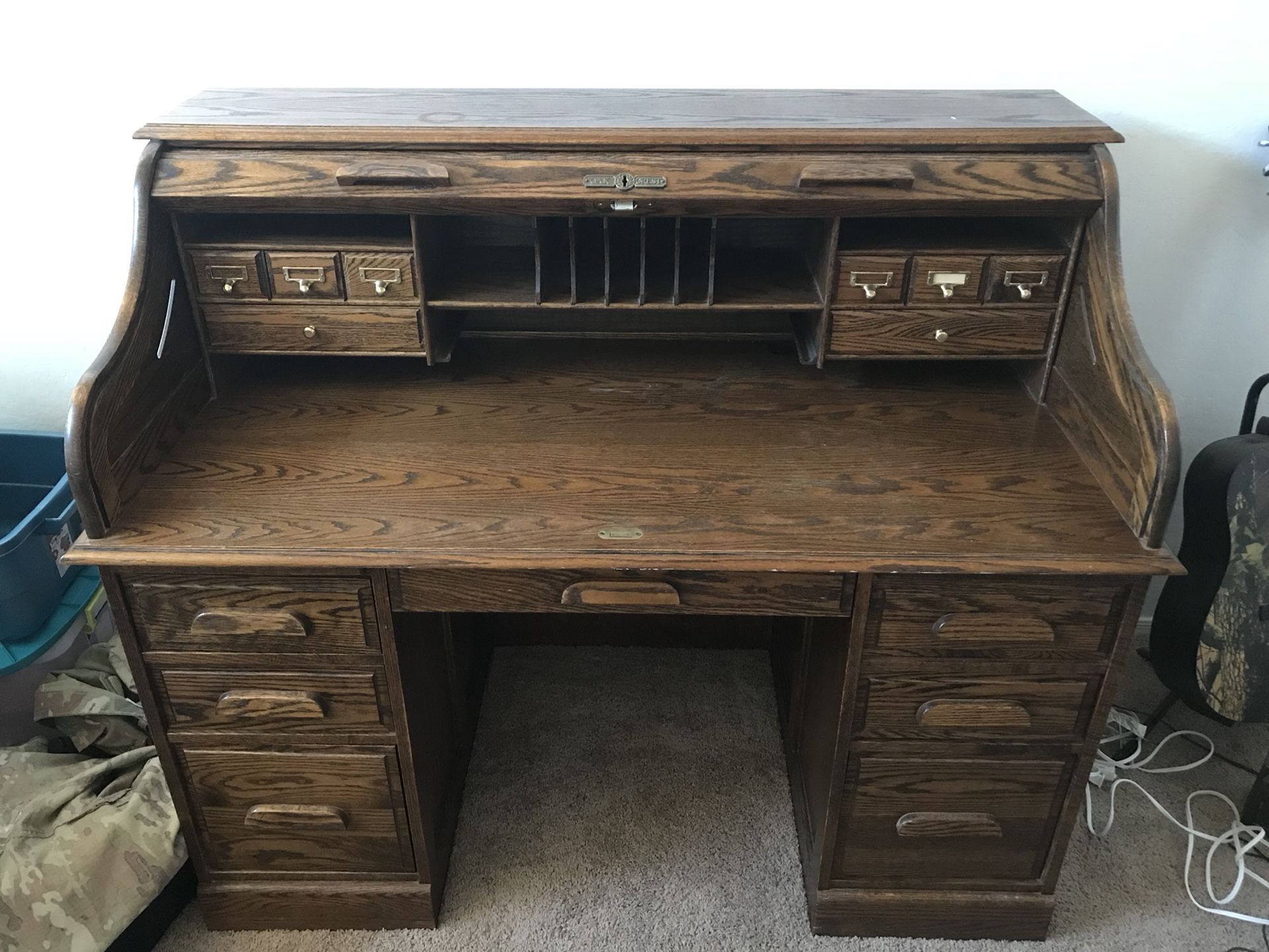 Oak Crest Roll Top Desk for Sale in Peoria, AZ OfferUp