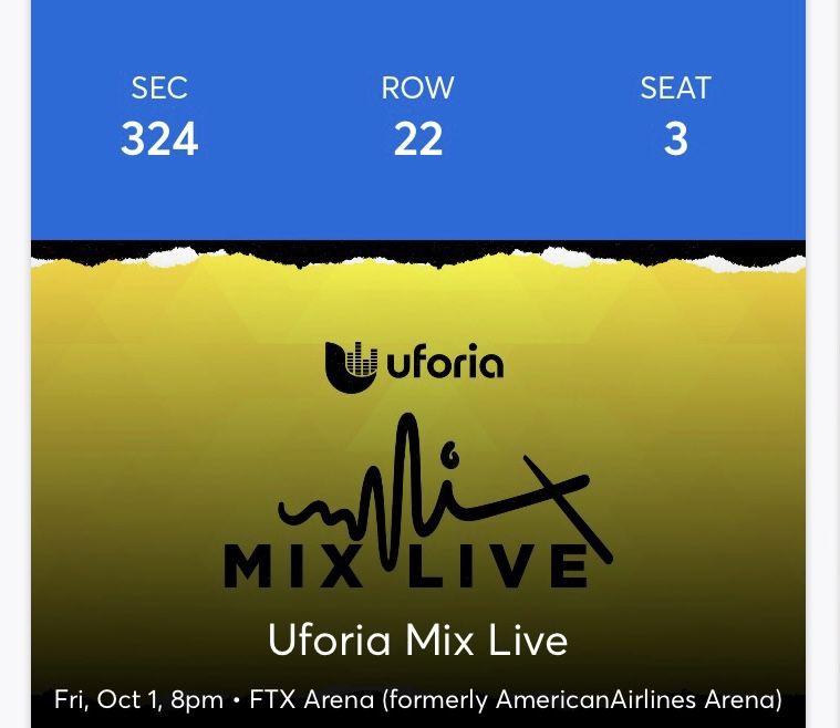 Tickets Uforia Mix Live