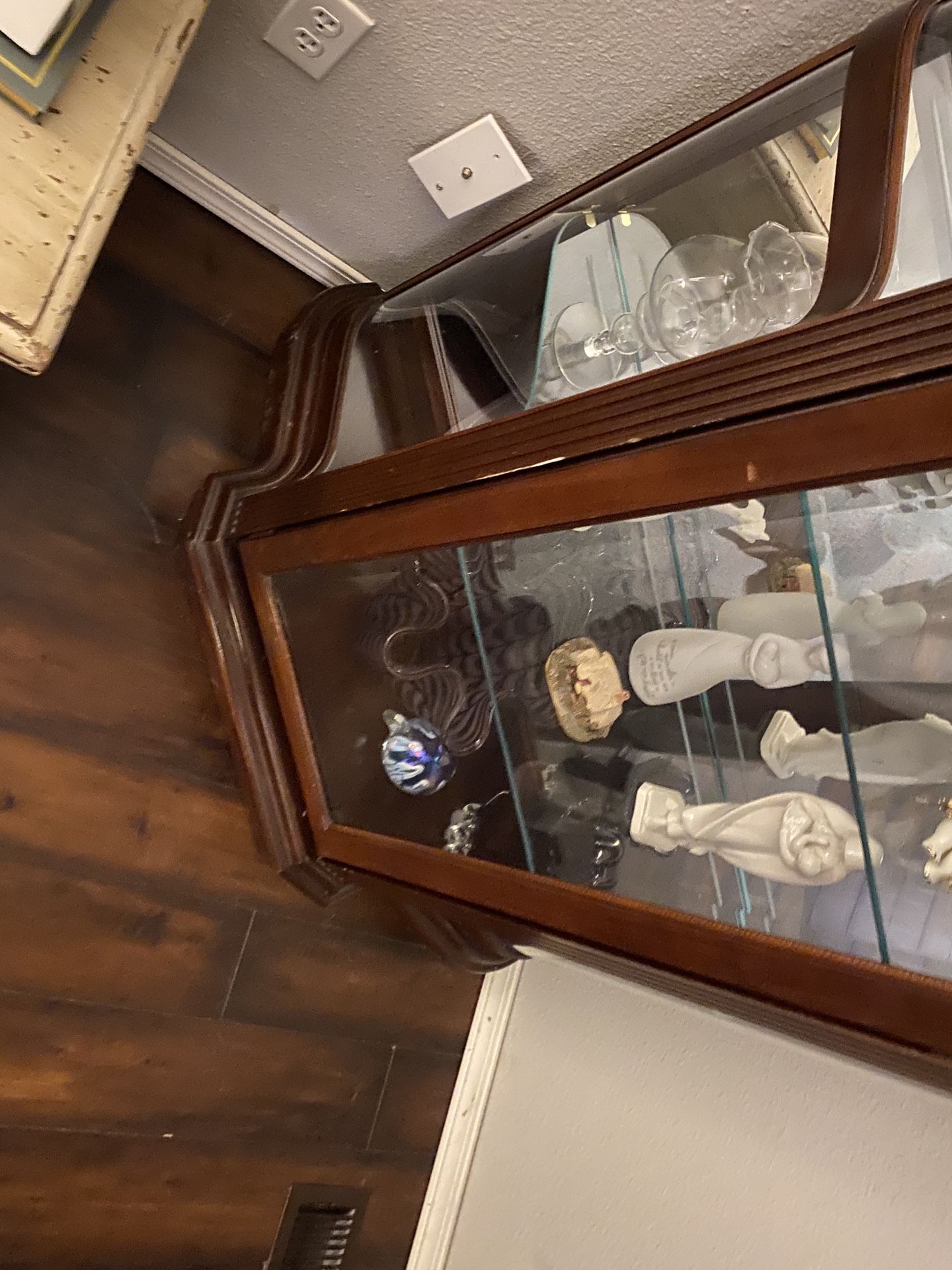 Gorgeous Curio Cabinet Curved Glass