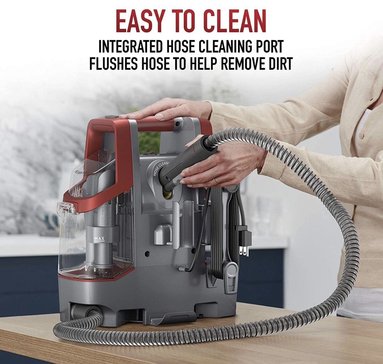 NEW! Hoover Spotless Portable Carpet & Upholstery Spot Cleaner, FH11300, Red