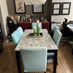 Dining Table, Chairs And Coffee Table Thumbnail
