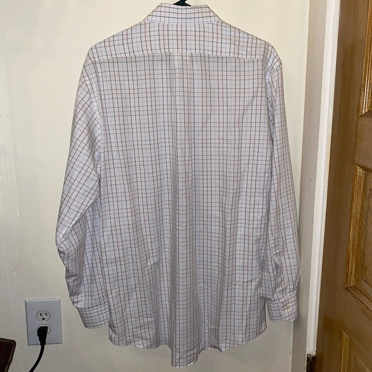 Brooks Brothers White Plaid Dress Shirt