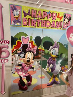 Disney Minnie Mouse Birthday Photo Backdrop Thumbnail