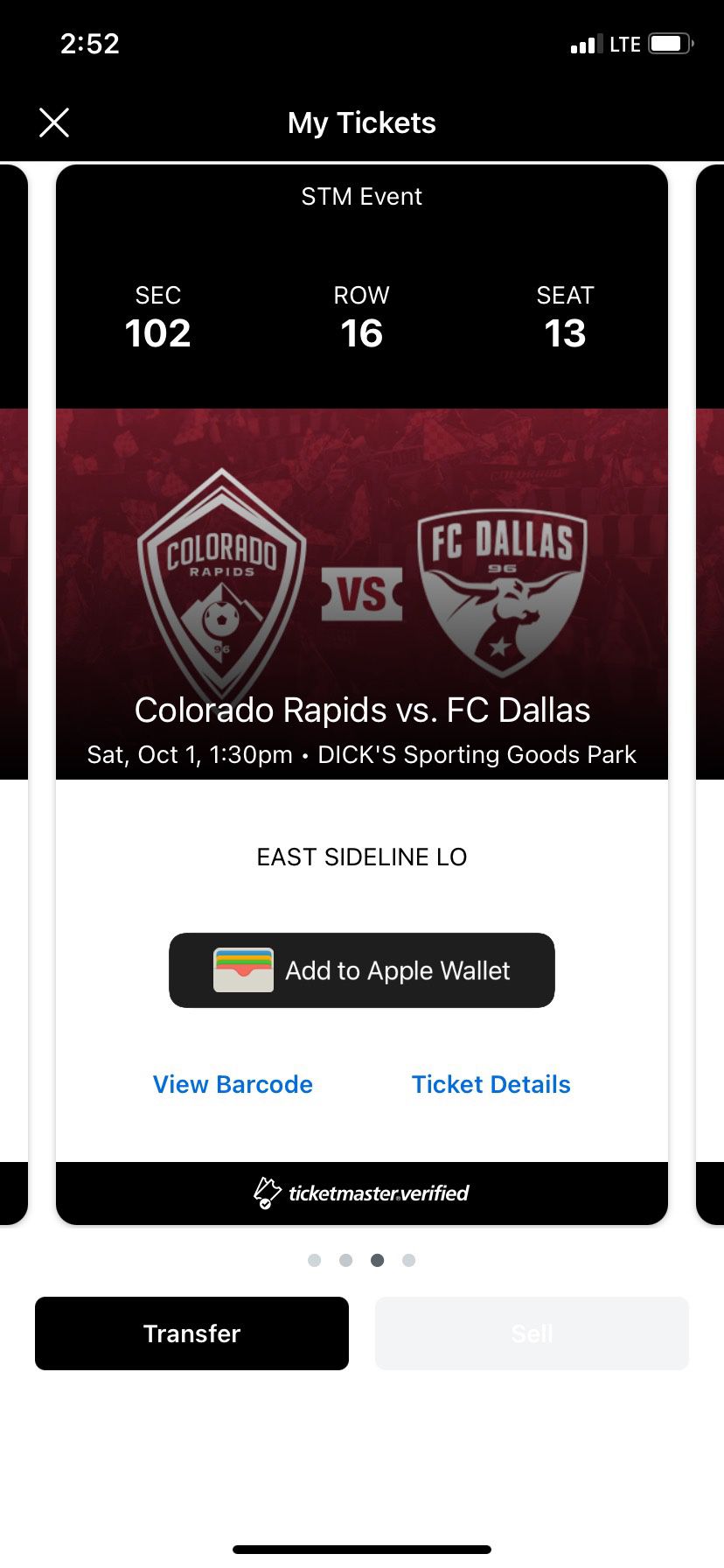 Colorado rapids vs FC Dallas 10/1 @ 1pm