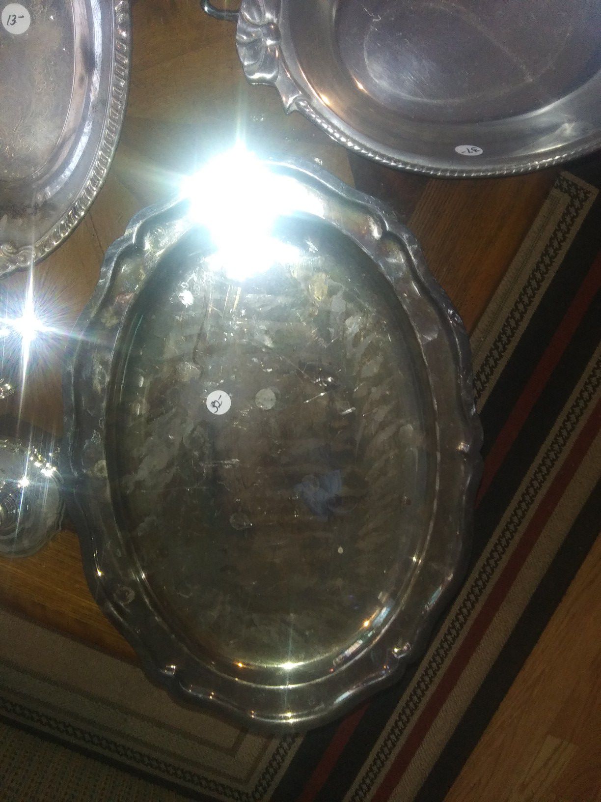 LOT! Silver platters. Wedding Party