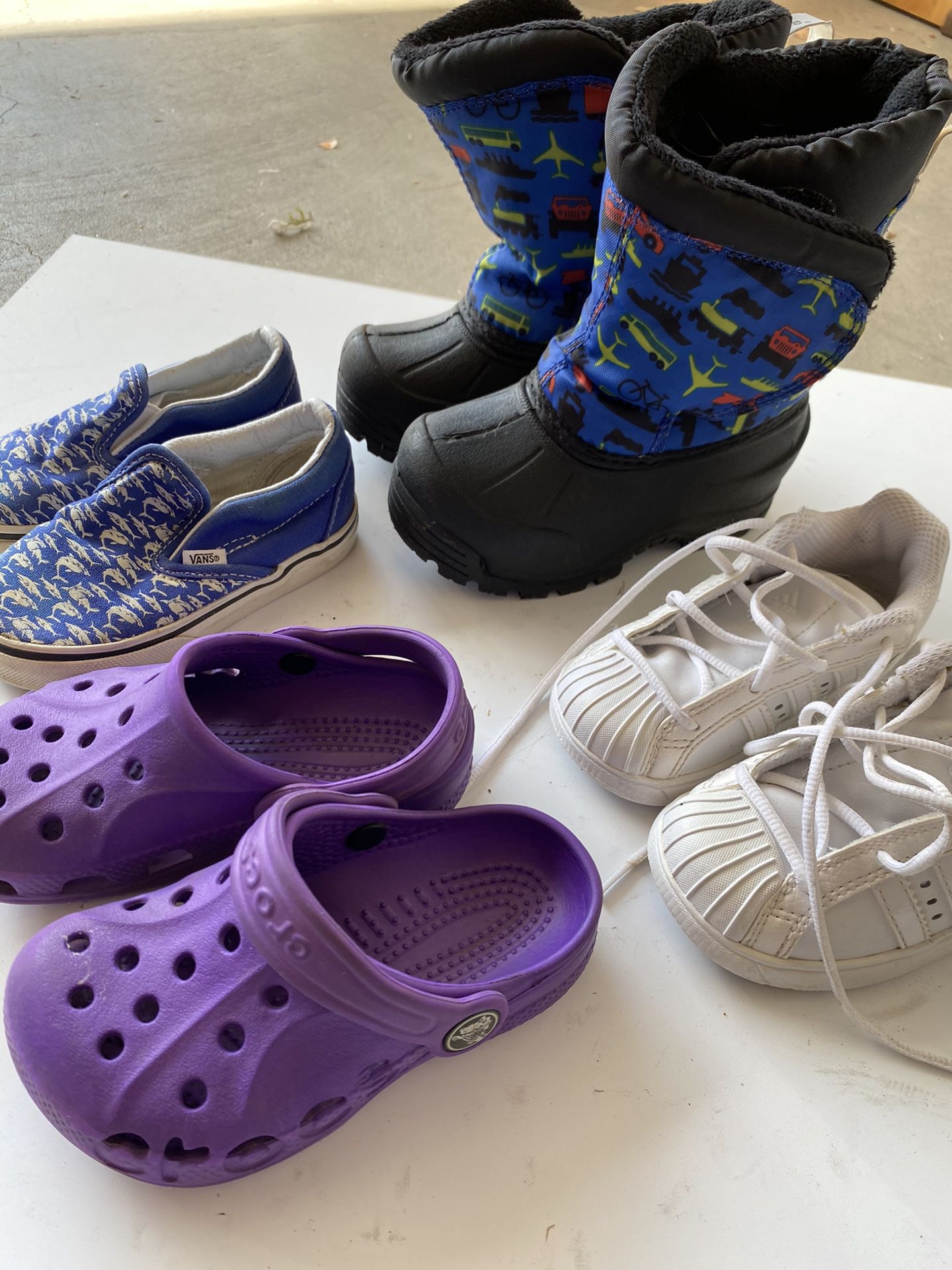 Toddler Boy Size 6 Bundle ( Adidas, Northside, Vans, Crocks)