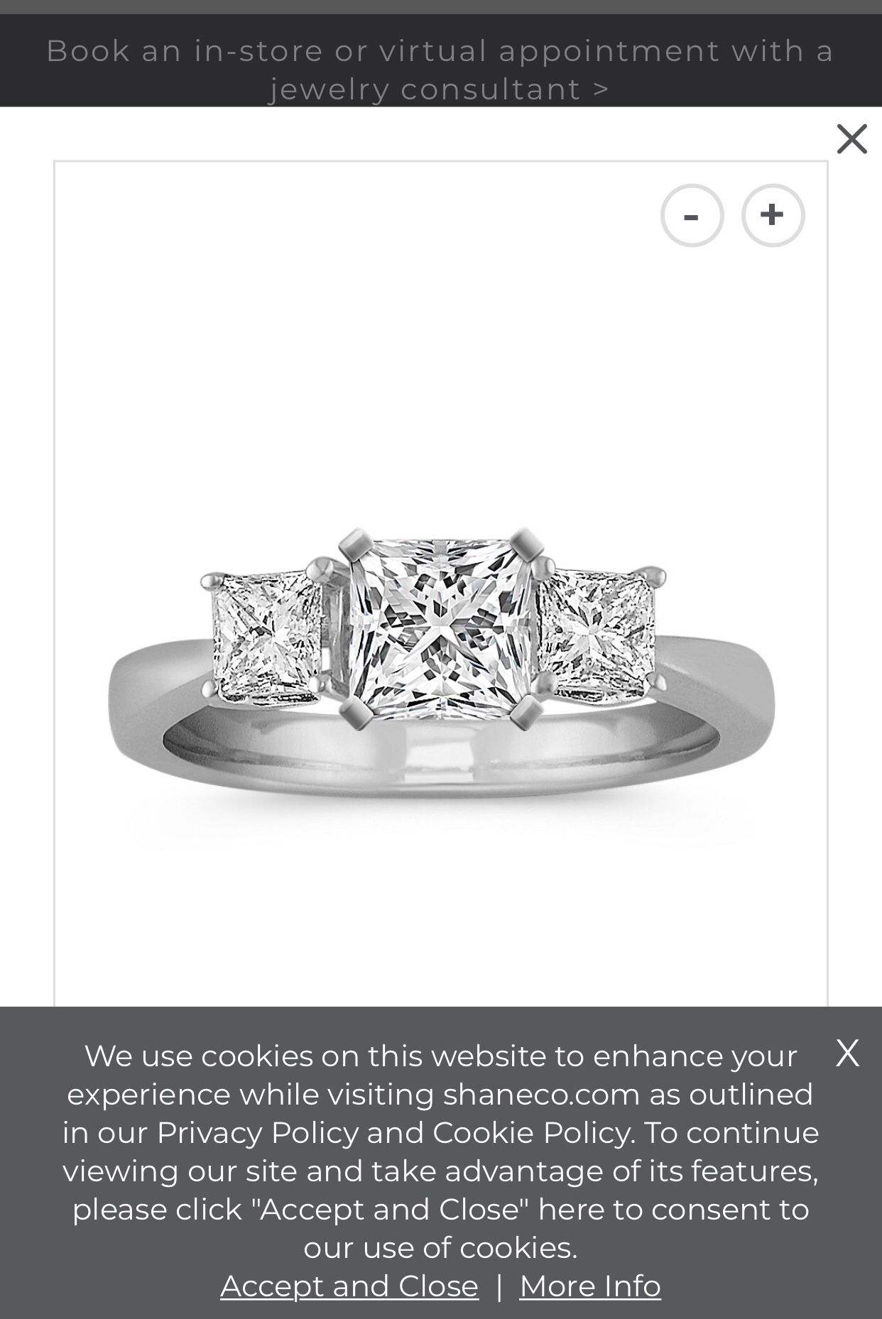 Beautiful 3 Stone 14k Ring Tw Is Almost 1kt