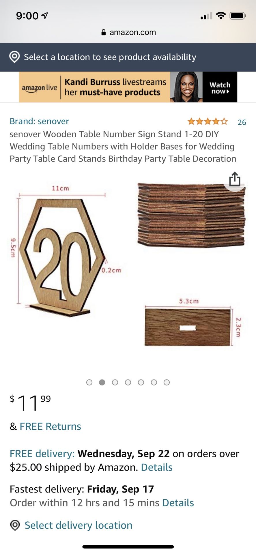 Table Numbers