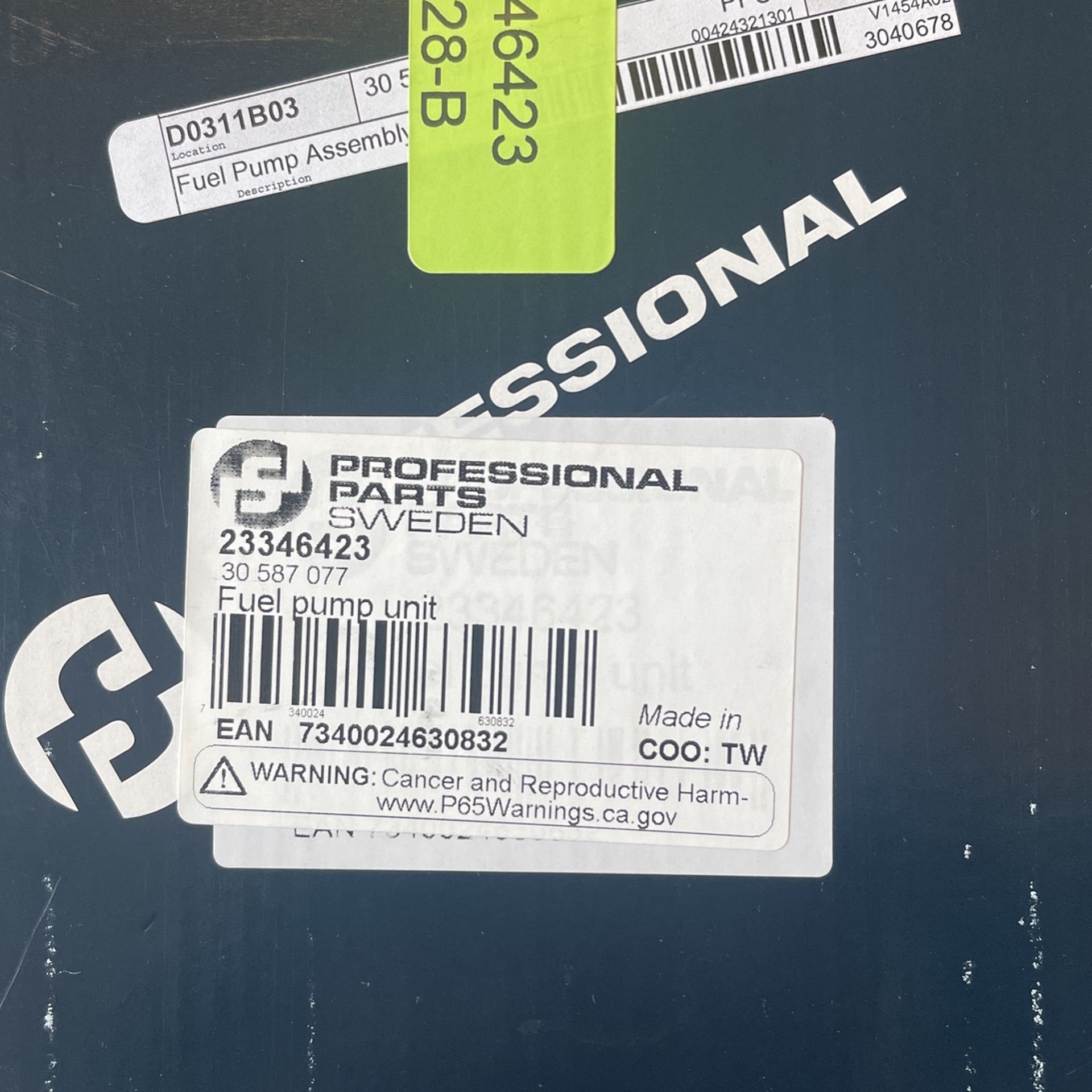 2007 SAAB 9-5 Fuel Pump Assembly