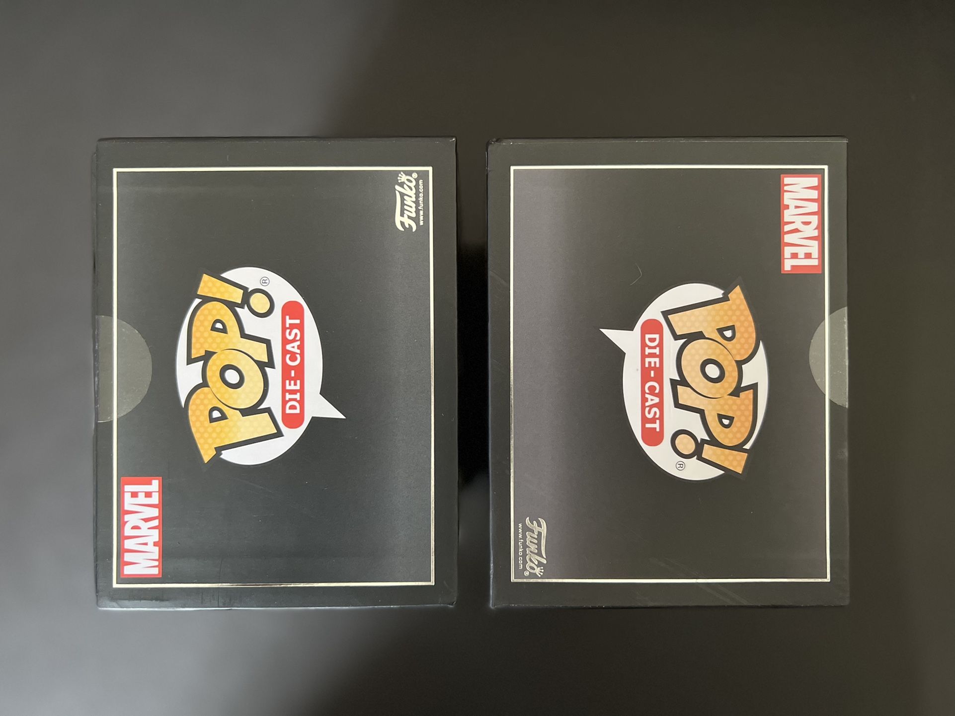 Funko Pop! Captain America Die-Cast #01 Funkon Exclusive & Iron Man Die-Cast #02