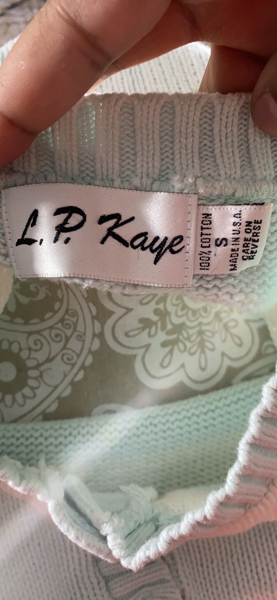 Womens Vintage L.P. Kaye Sweater Vest